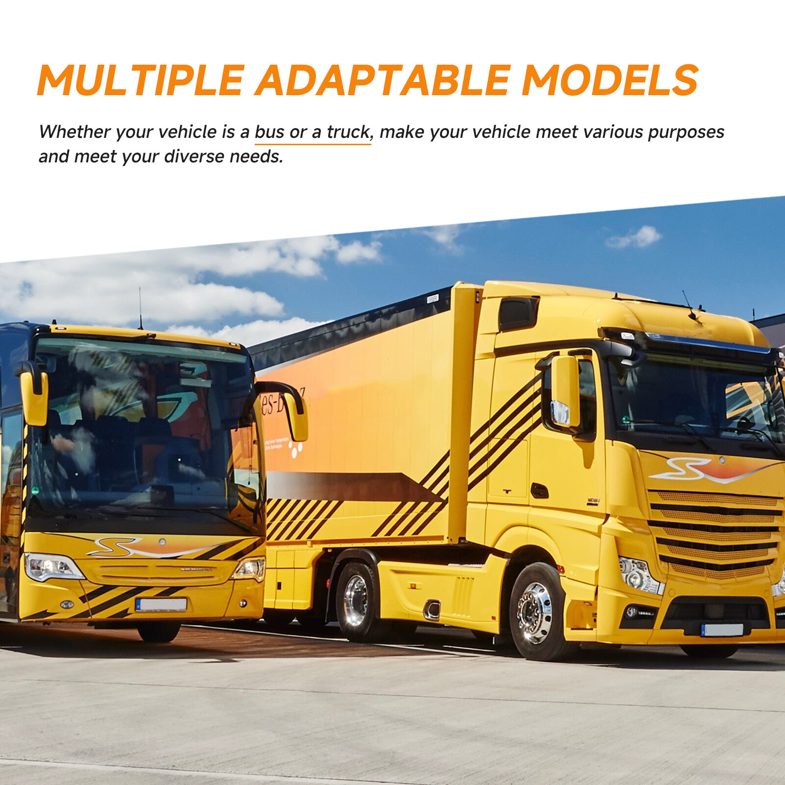 10.36" Monitor R & L Side Electronic Rear View Mirror Camera Smart Screen Player