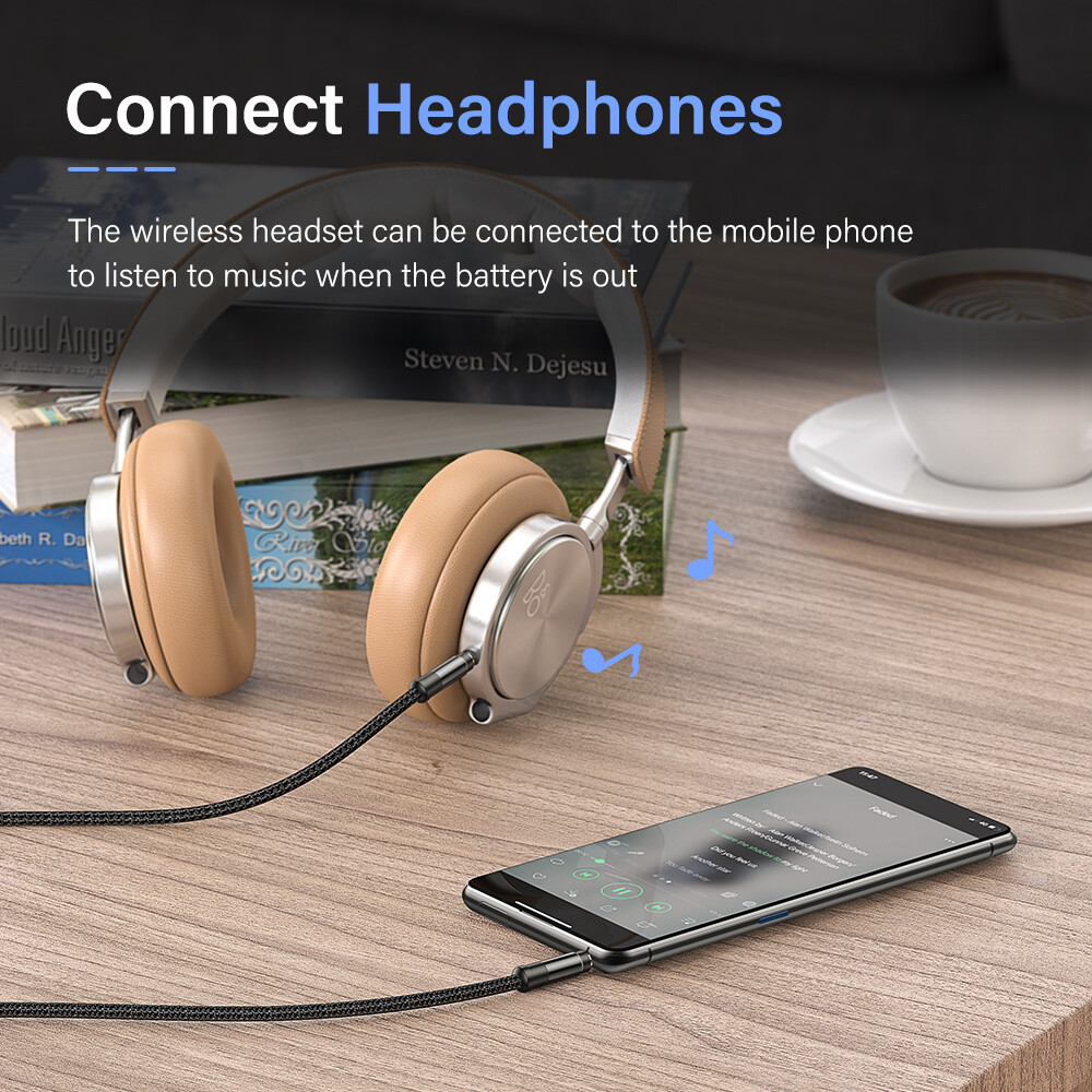 6FT 3.5mm AUX Audio Nylon Braided Cord Cable PC iPod Car Phone headphone lot