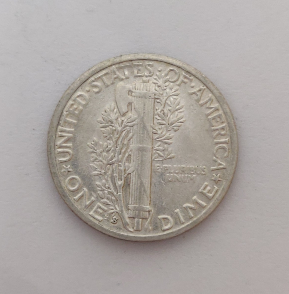 1931-S MERCURY DIME XF