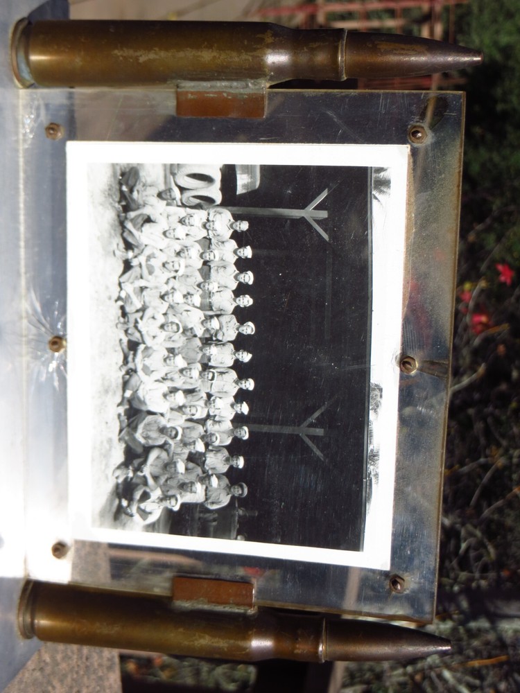 WW2 USN US Navy Souvenir Trench Art Photograph Picture Frame