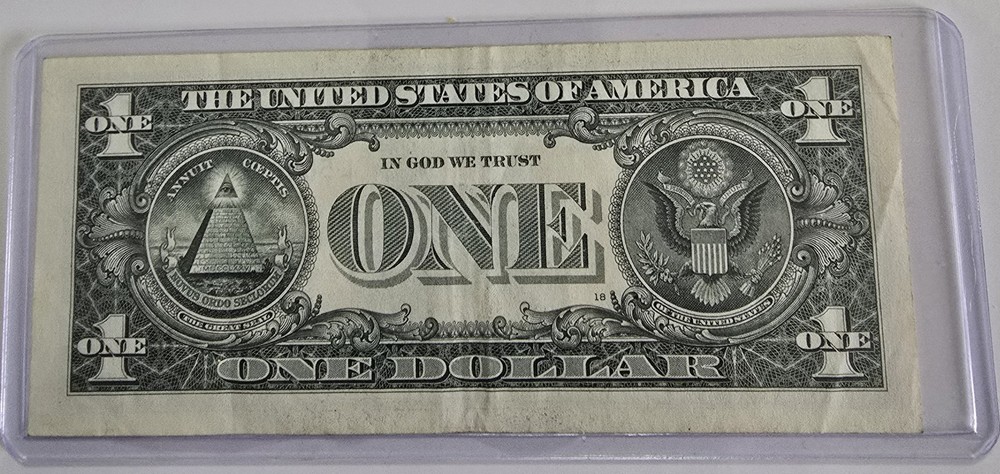 2017 A San Francisco $1 Bill Stuck Digit High Ending 5 Error Note