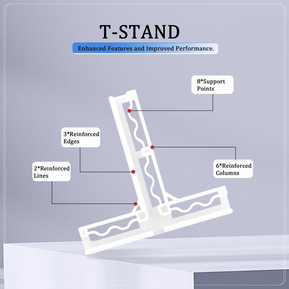 4PCS Universal T-Stand for 5MM Backdrop Board, Adjustable Bracket 5mm