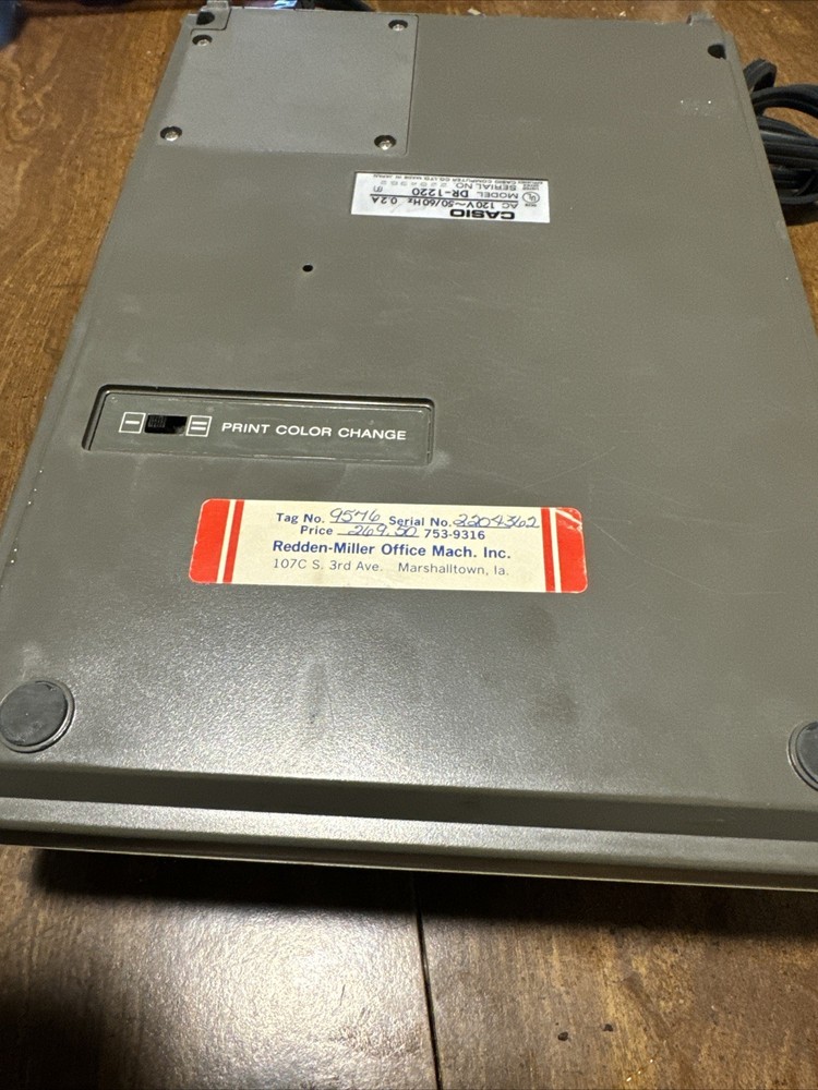 CASIO DR-1220 Printer Color Change Calculator (tested)