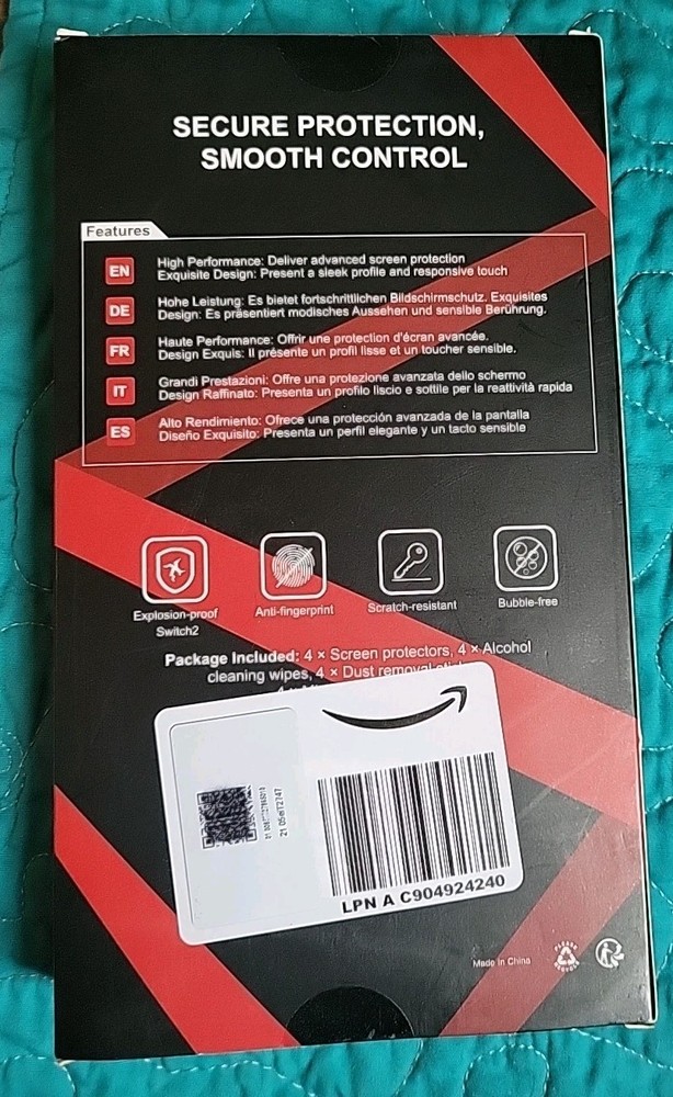 Moko Tempered Glass Screen Protector designed for the Nintendo Switch 2