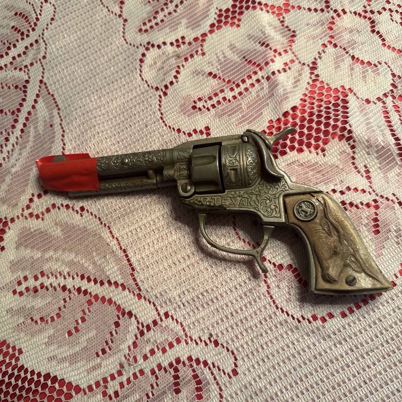 Vintage Gene Autry Toy Pistol Cap Gun Horse Head Grips 1950-60 Era