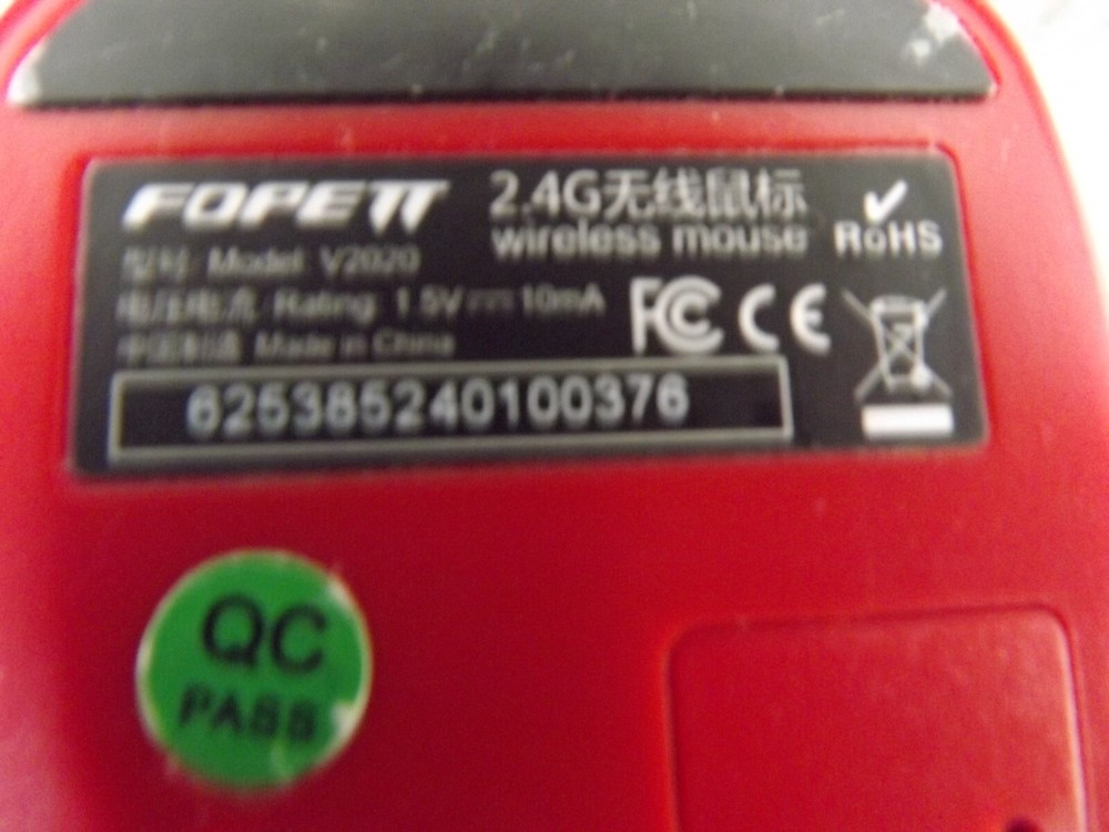 FOPEIT Wirerless Keyboard & Mouse Red/Black Mod V2020 Tested & Works