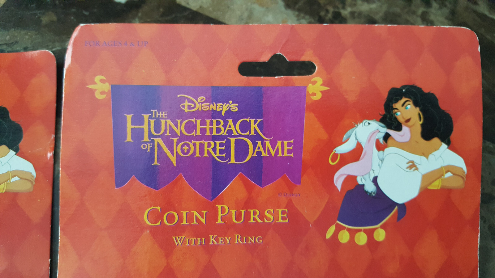 VTG Disney The hunchback of Notre dame 2 Coinpurses by Pyramid Handbags, NEW