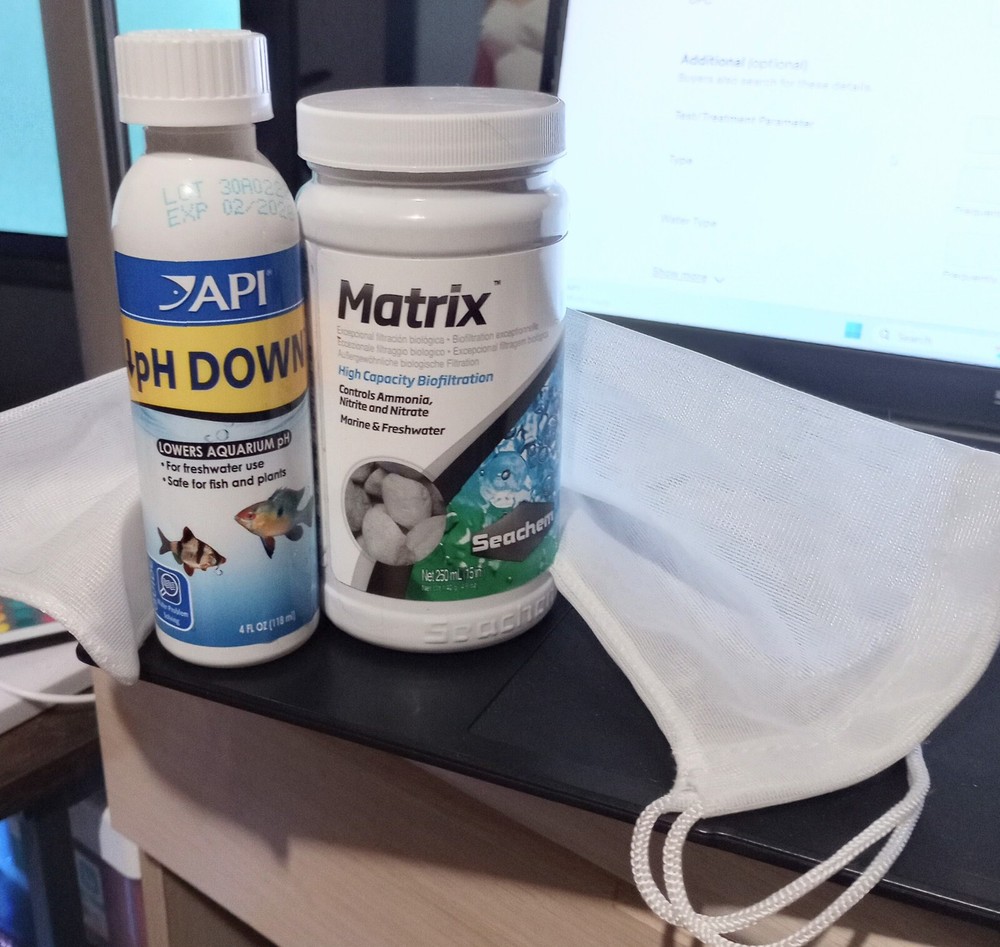 API PH DOWN 4OZ & SEACHEM MATRIX BIOFILTRATION 49OZ NEW