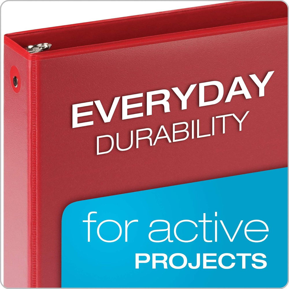 3 Ring Binders, round Rings, Holds 350 Sheets, Clearvue Presentation View, Non-S