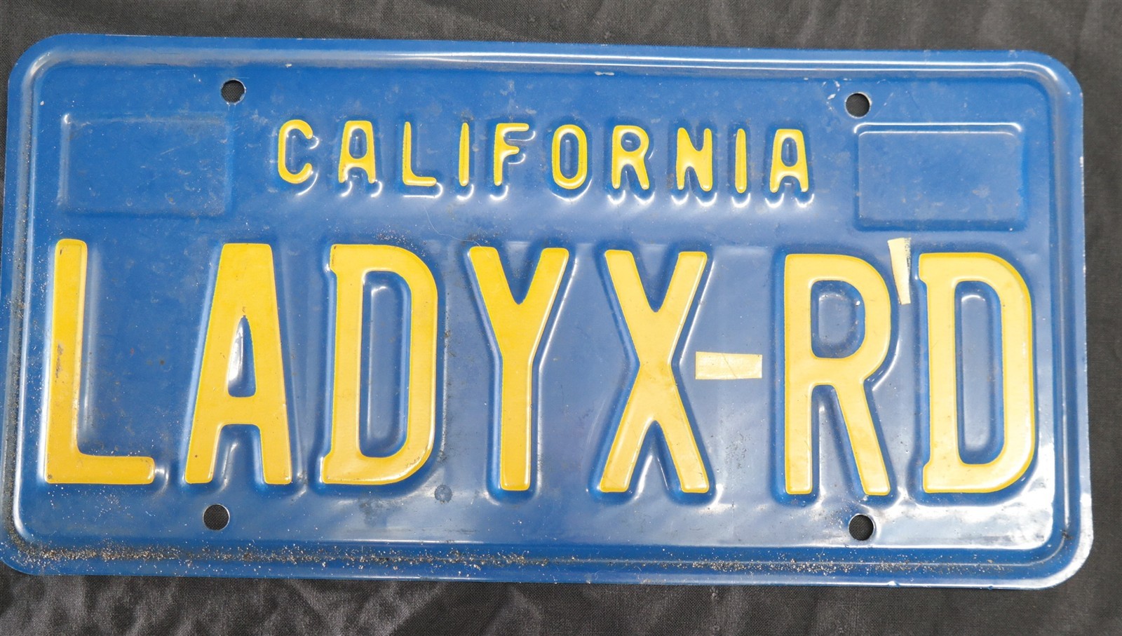 Vtg Blue California License plate Vanity LADYXRD