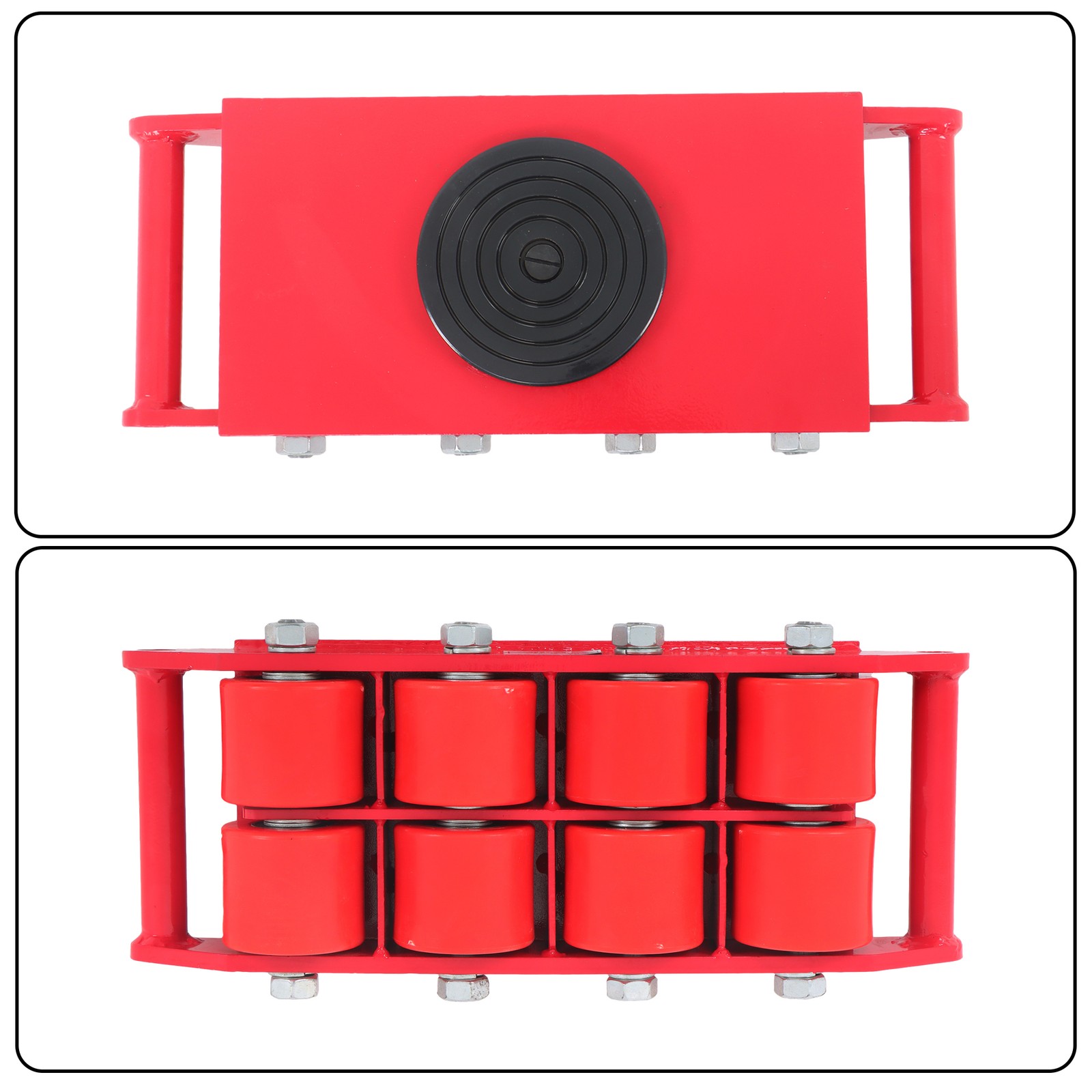 Heavy Duty 360° 12T 26400Lbs Machinery Mover Machine Dolly Skate Roller Trolley