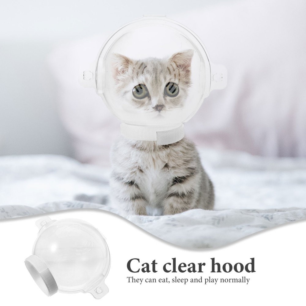 Adjustable Protective Hood Transparent Breathable Cat Muzzle Mesh Mask