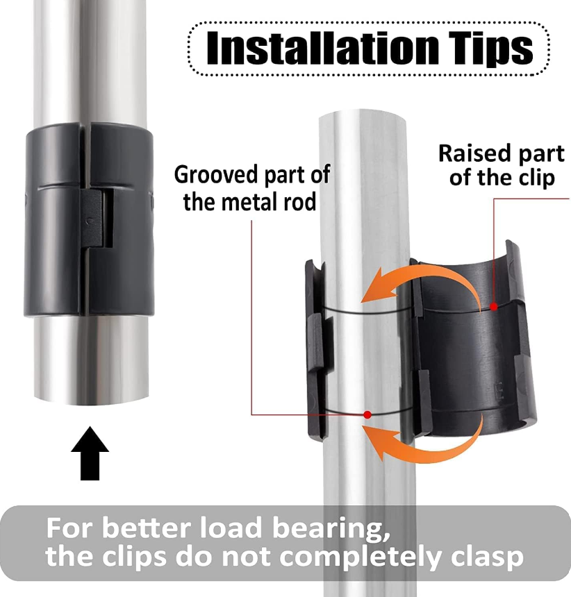 16 Pack Wire Shelving Shelf Lock Clips for 1" Post Shelving Sleeves Replacement
