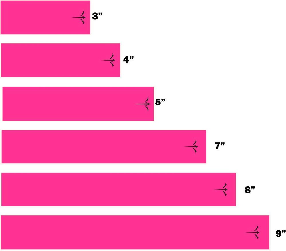 White Water Archery Fluorescent Neon Solid Pink Arrow Wraps 15 Pc Length Width