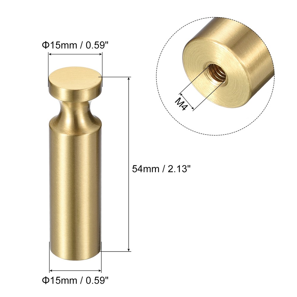 Decorative Wall Hooks, 2Pcs - Solid Brass Entryway Coat Hooks (15mm x 54mm)