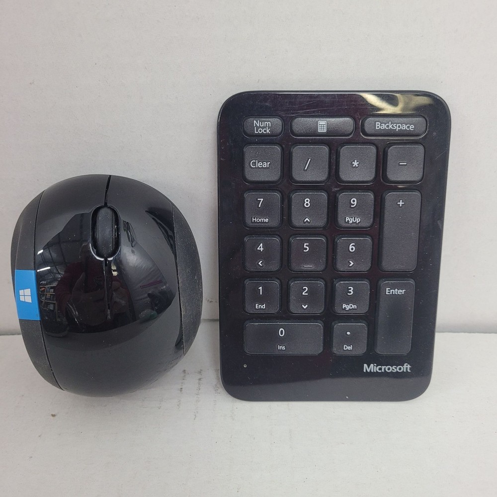Microsoft Sculpt Ergonomic Mouse Numeric Keypad Wireless Windows Tested Used