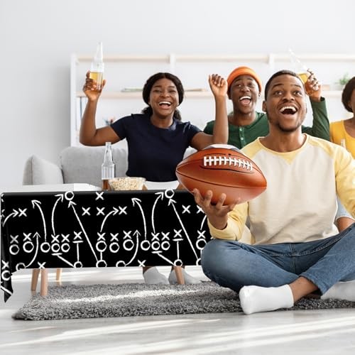 Football Party Decorations, Disposable Field Tablecloth Plastic Rectangular