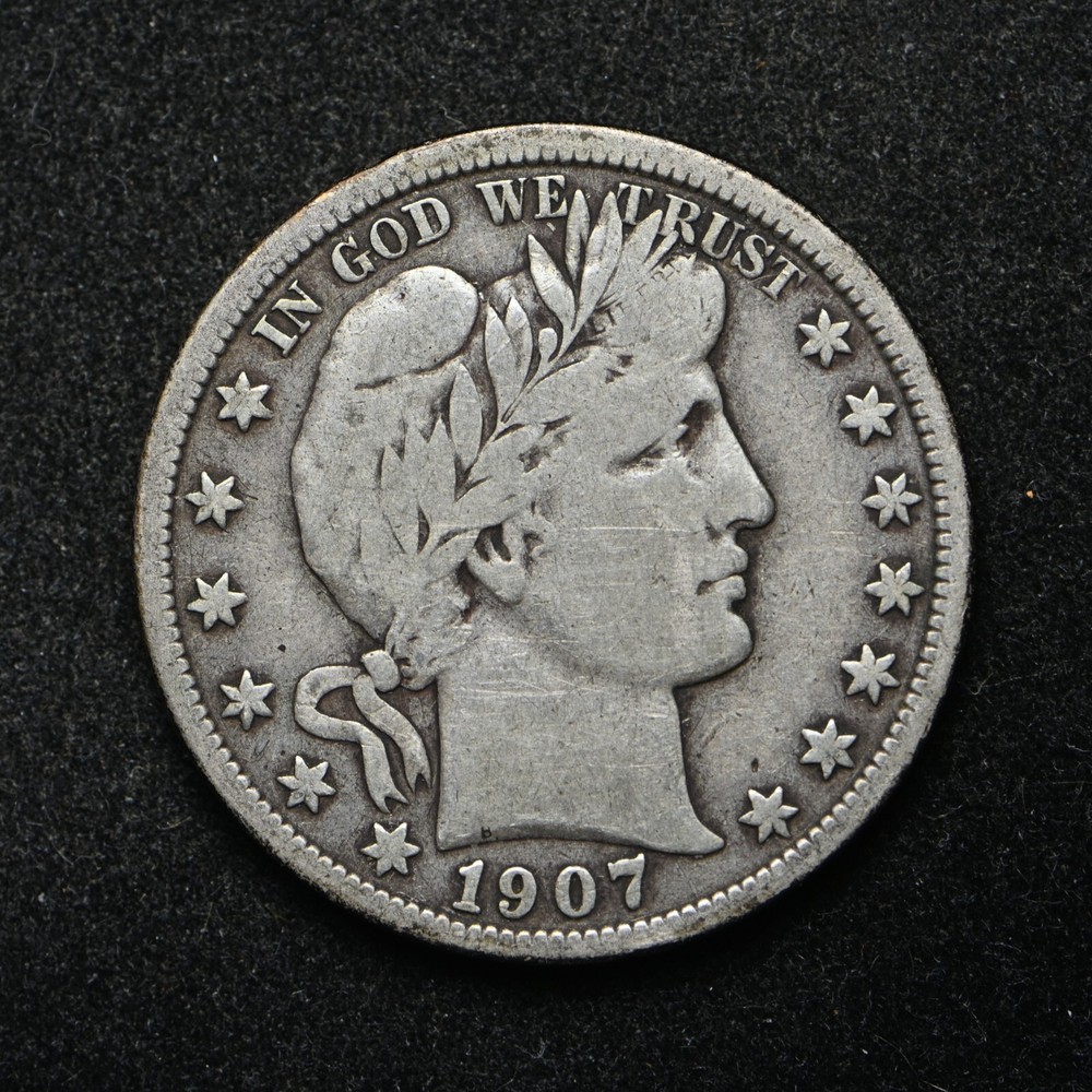 1907 Barber Silver Half Dollar (cn15857)