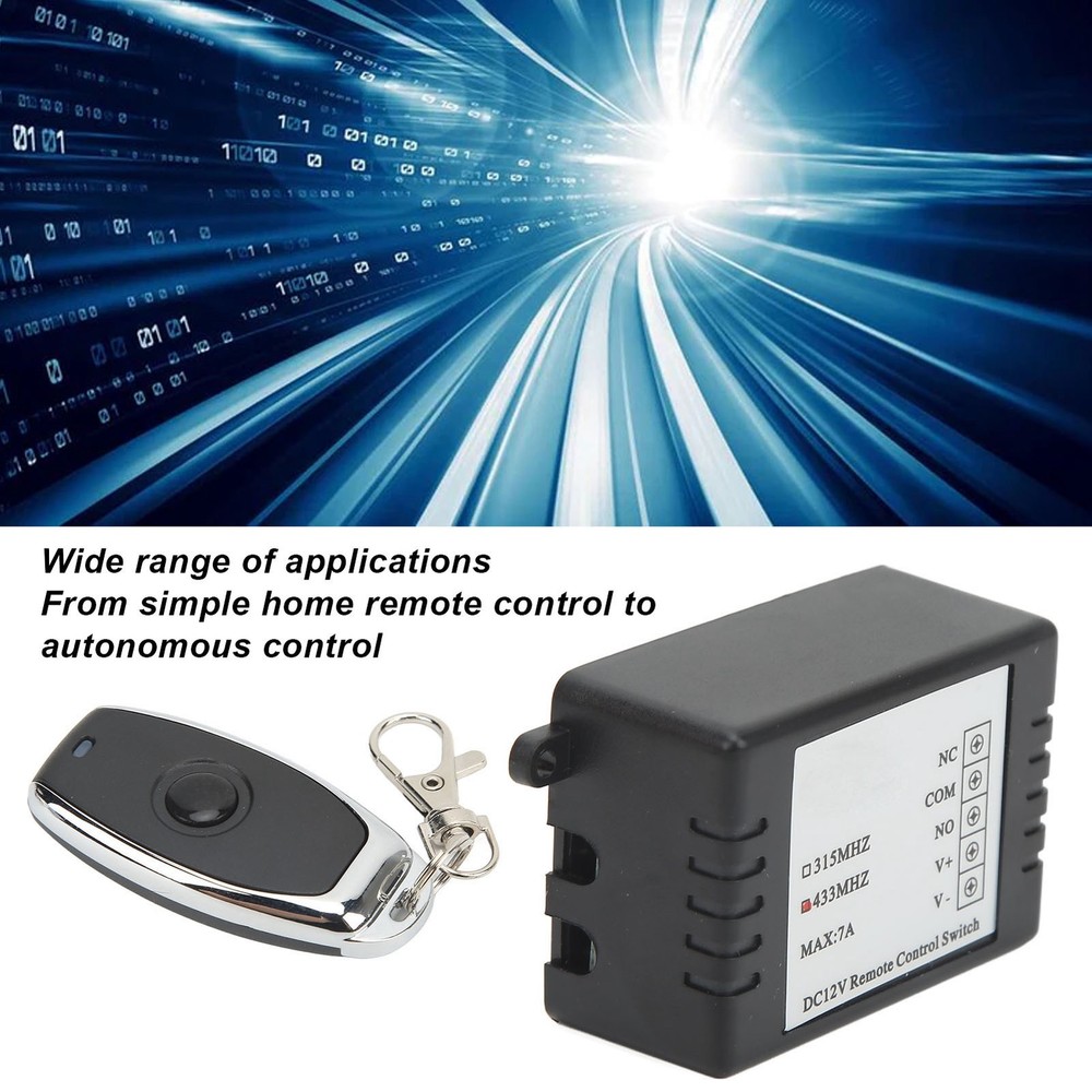 DC12V Remote Control Switch Battery Disconnect Switch Single Button 7A