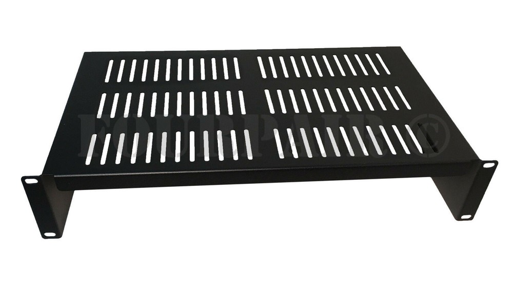 4 Pack - 2 Space Vented Cantilever Relay Rack Mount Server Shelf 19" 2U 10" Deep