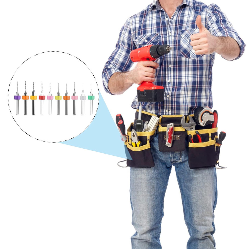 20 Pcs Micro Drill Bit Set 0.3-1.2mm Shank Tungsten Carbide Small Drill Bits...