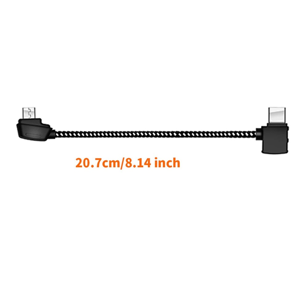 3.66" Micro AB to USB-C Remote Controller Cable for DJI Mavic Mini, Mavic 2, Pro