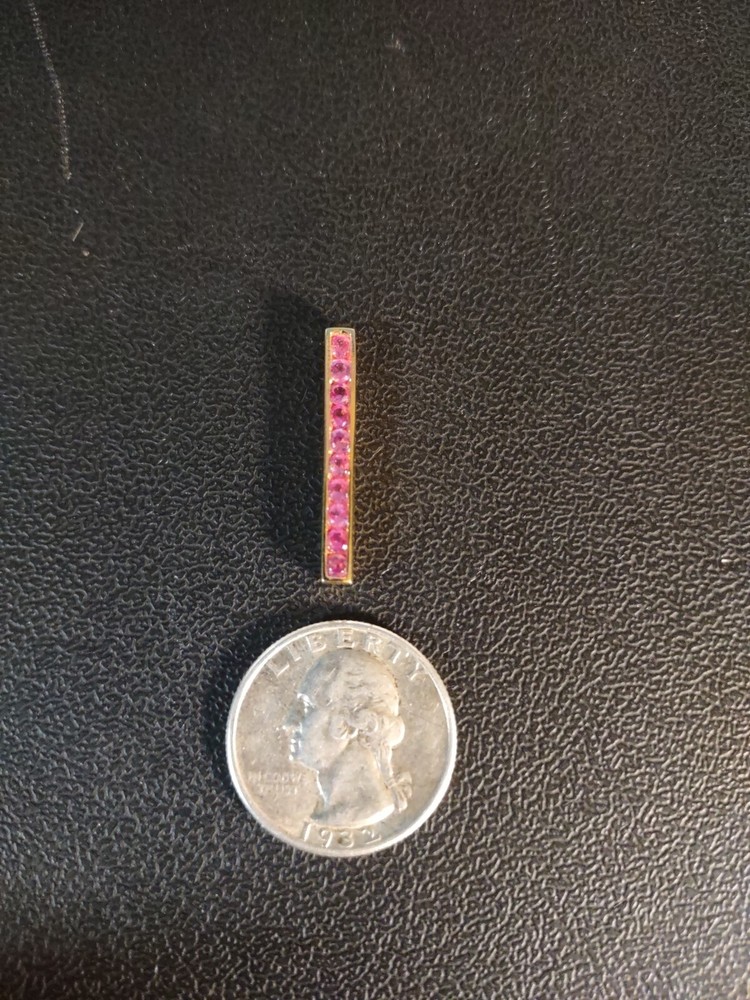 1.9 Grams R China Ruby Sterling Silver 925 Charm Pendant