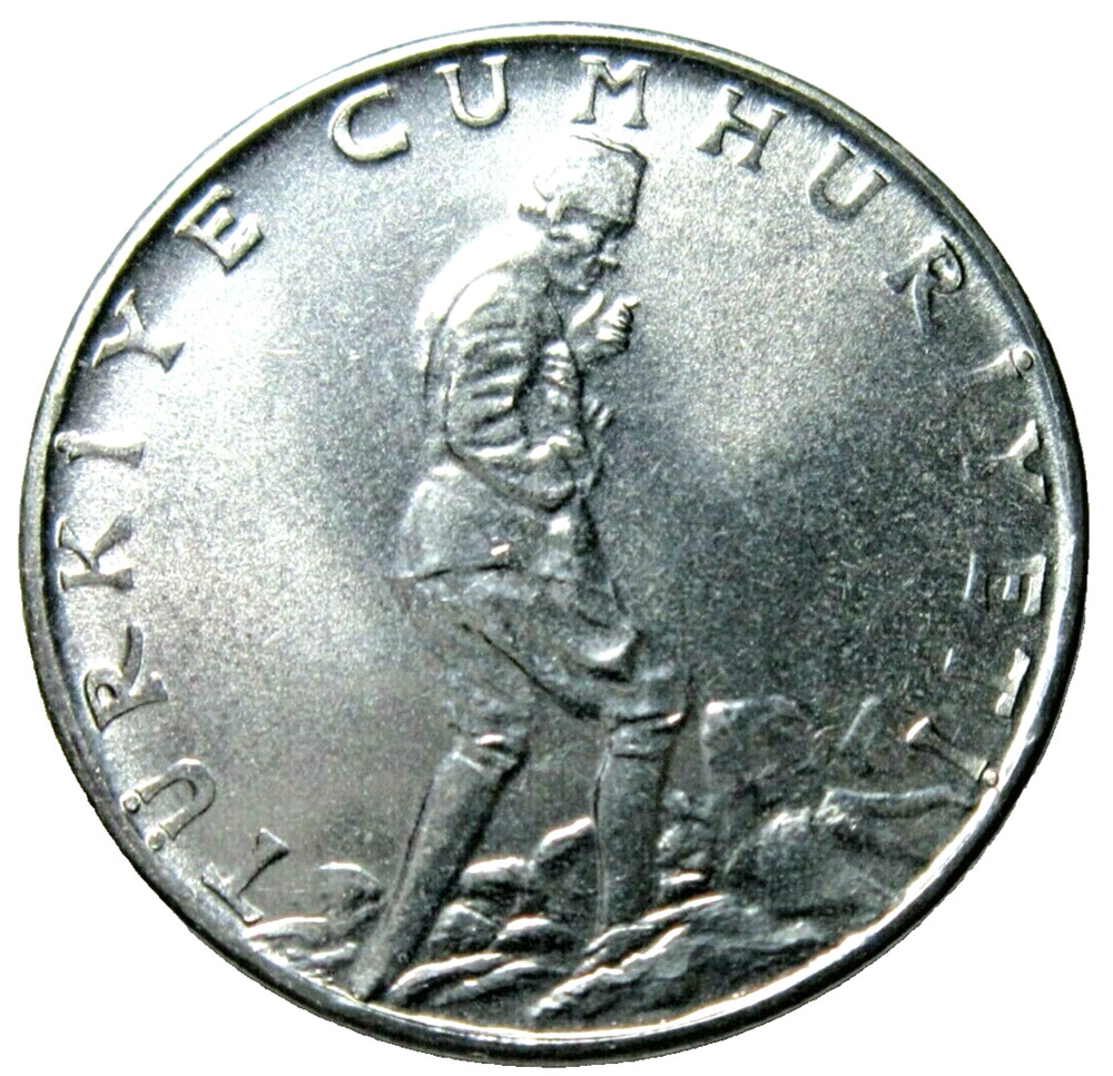 TURKEY.  2-1/2  LIRA,  1972.  UNCIRCULATED.