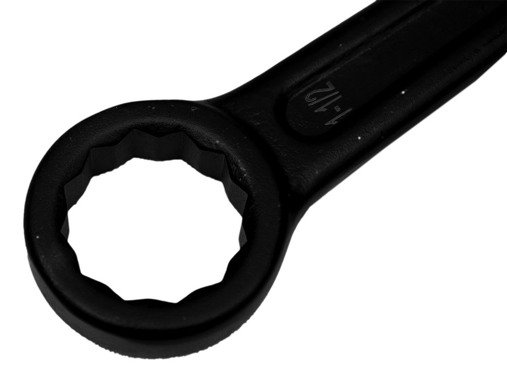 JRSDRIVE Striking Wrench 2-1/2 inch 12-Point Flat Strike Slogging Ring Spanner