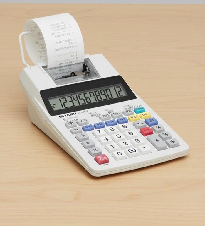 Sharp SH-EL1750V Printing Calculator 12-Digit