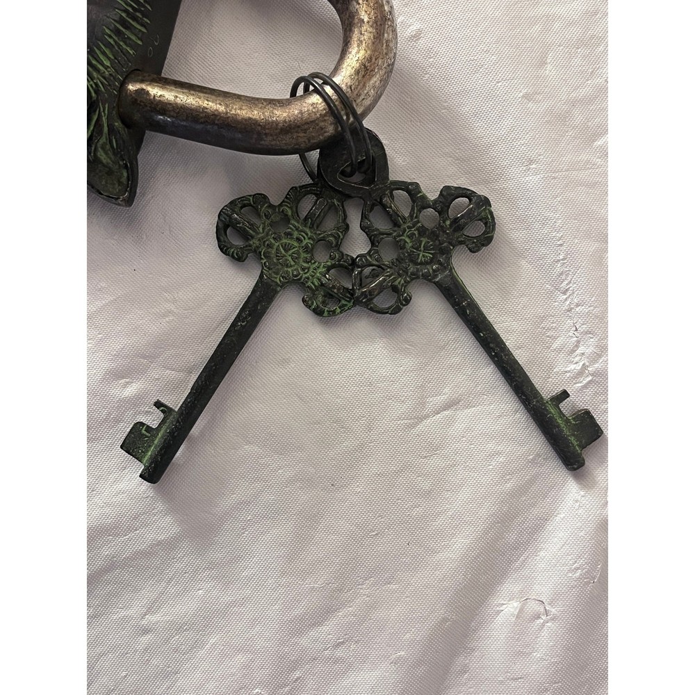 Lion Face Shape Door Lock Antique Solid Heavy Brass Safety Door Lock