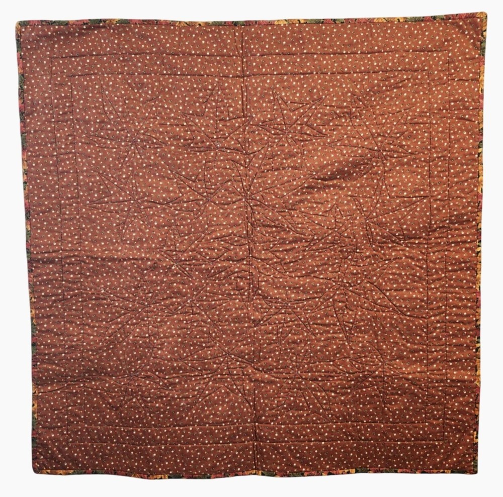 Handmade Patchwork Quilt Throw Lap Blanket Log Cabin pattern Barn Raising layout