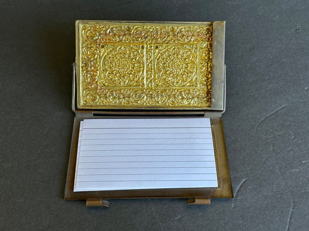 Weimar Germany ANTIQUE Bronze Case Notebook Paper Box