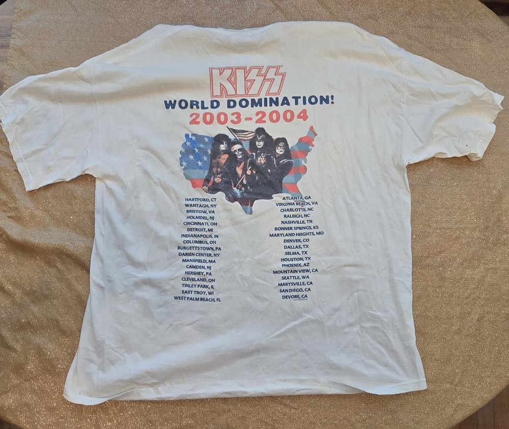 VINTAGE KISS WORLD DOMINATION 2003-2004 XXL RARE COLLECTABLE MEMORABILIA ROCK