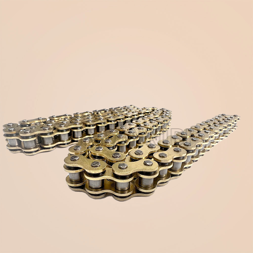 Gold 420 X-Ring Chain 134 Links With Connecting Master Link for Motorcycle