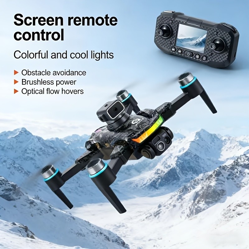4K Dual Camera Drone Brushless Motor Foldable RC Quadcopter Screen Remote