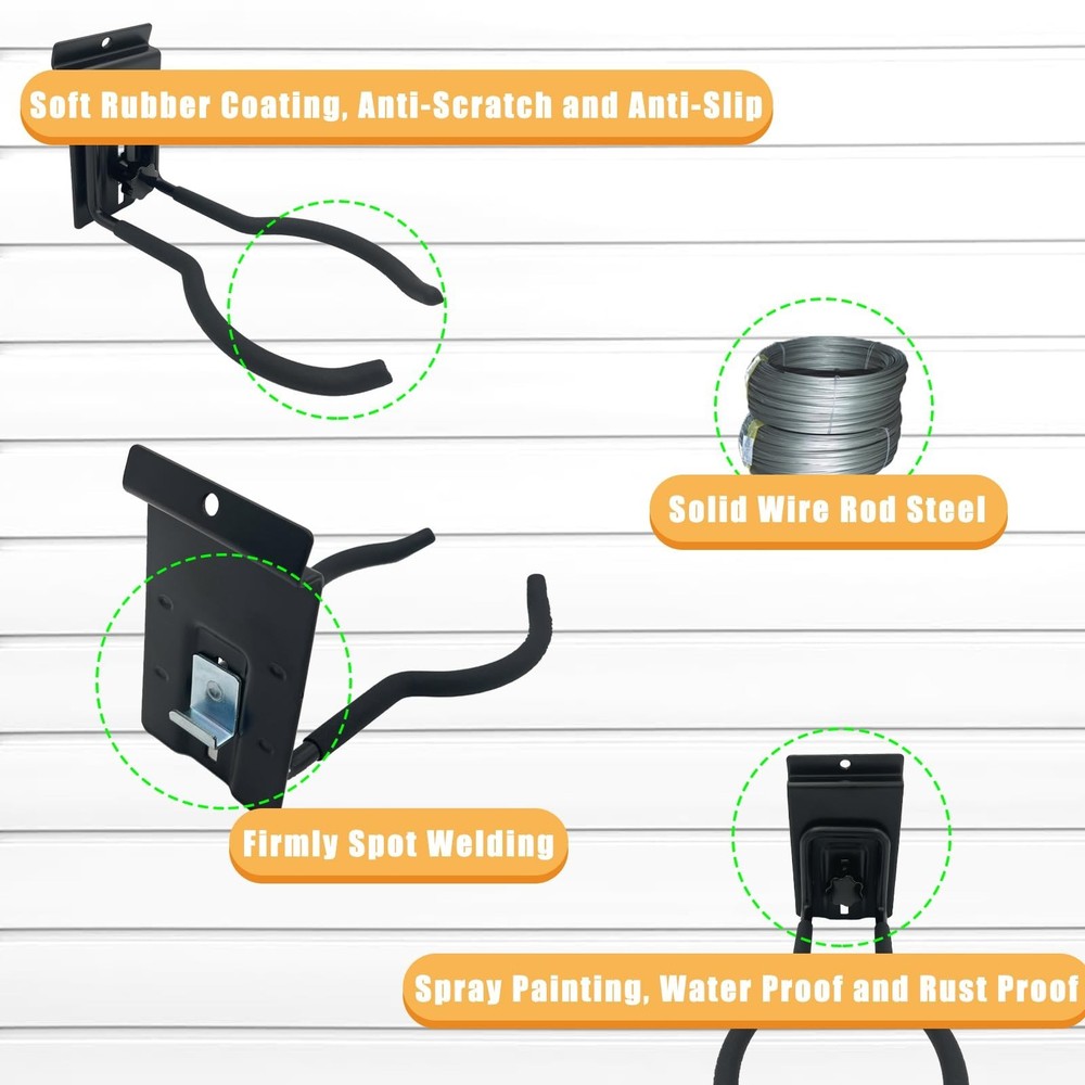Adjustable Slatwall Hooks, Lockable Slatwall Weedeater & String Trimmer Hange...