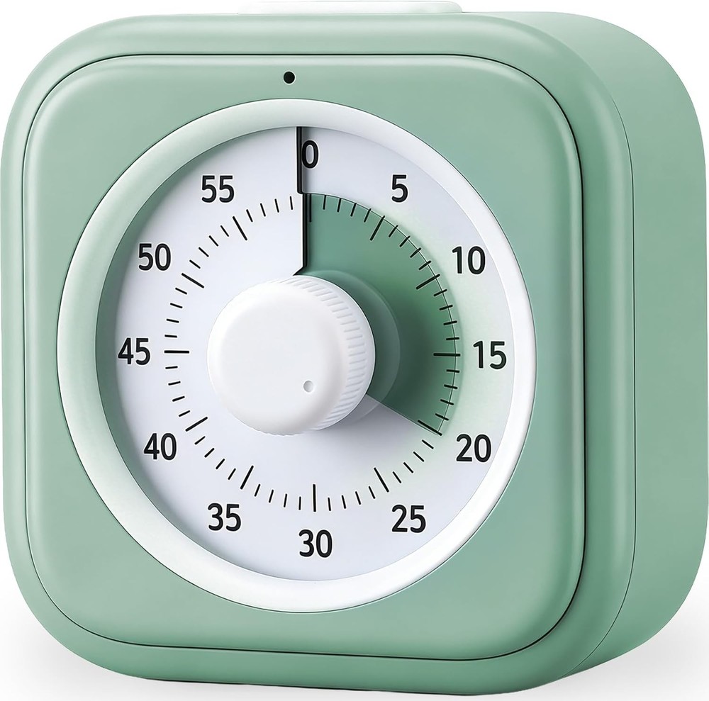 60 Minute Visual Timer for Kids, Silent Countdown Clock, Time Management Tool fo