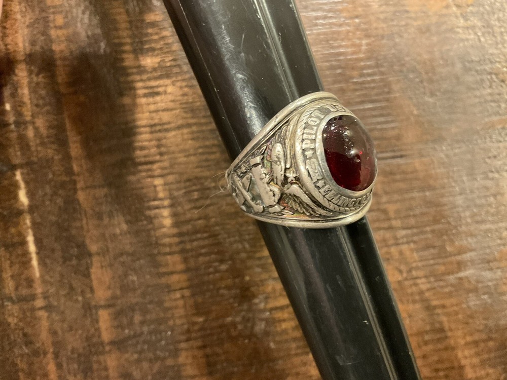 ORIGINAL WWII USAAF SCARCE 1944 DATED ELLINGTON FIELD TEXAS PILOT RING STERLING