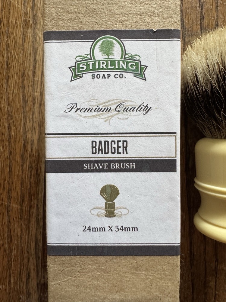 Stirling Soap Badger Shave Brush - 24mm White