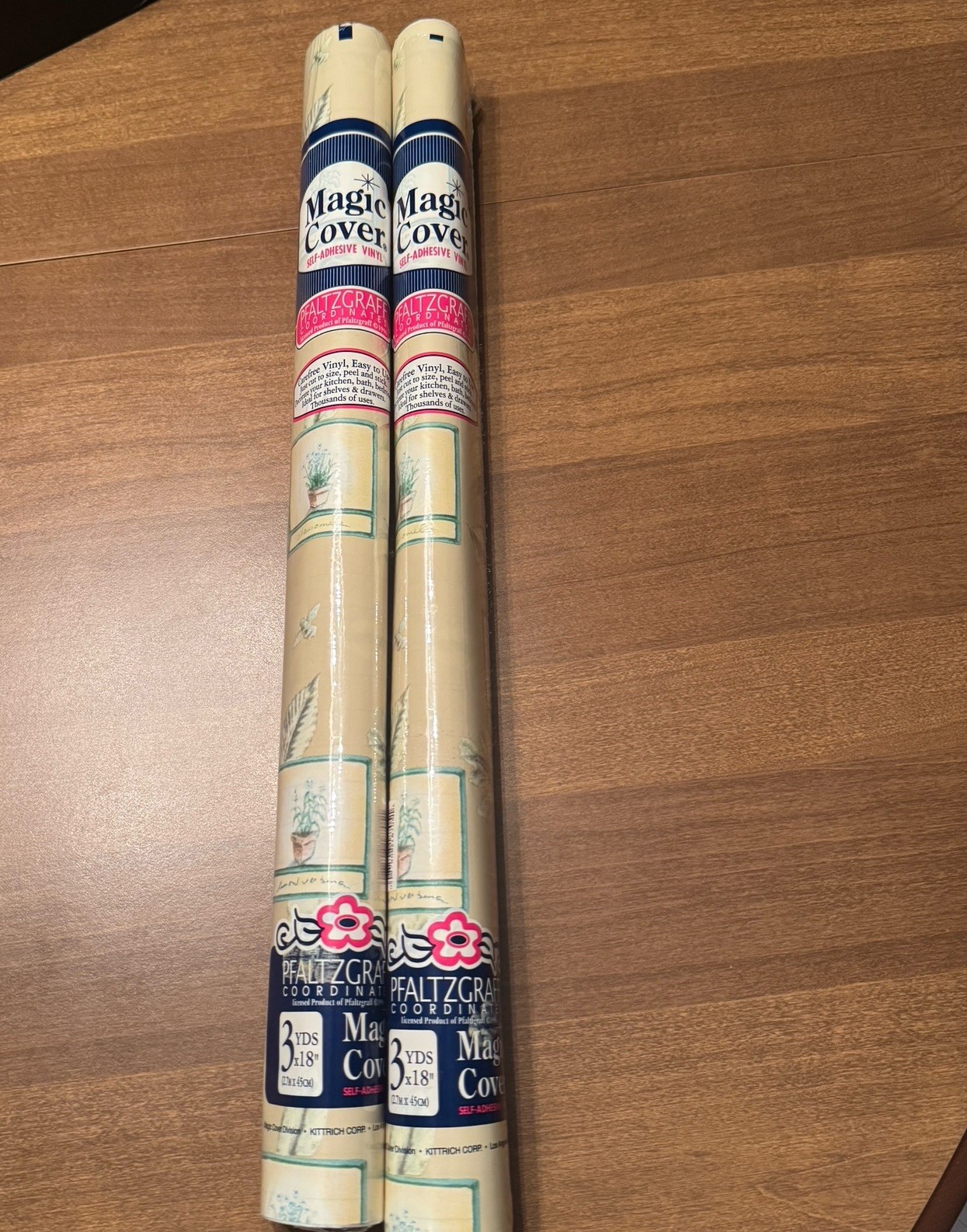 Pfaltzgraff Coordinates HERB GARDEN Magic Cover 2 Rolls shelf liner Vtg 1996