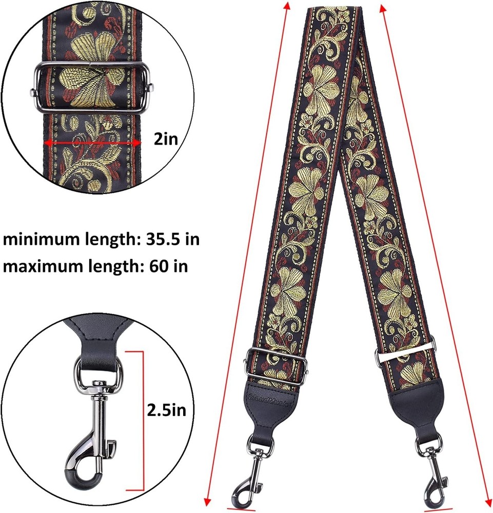 Unique Jacquard Banjo Strap for Musical Instruments