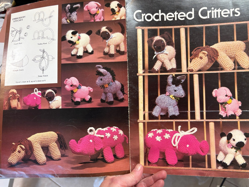 Crocheted Critters Leaflet 109 Amigurumi Animal Crochet Patterns Book