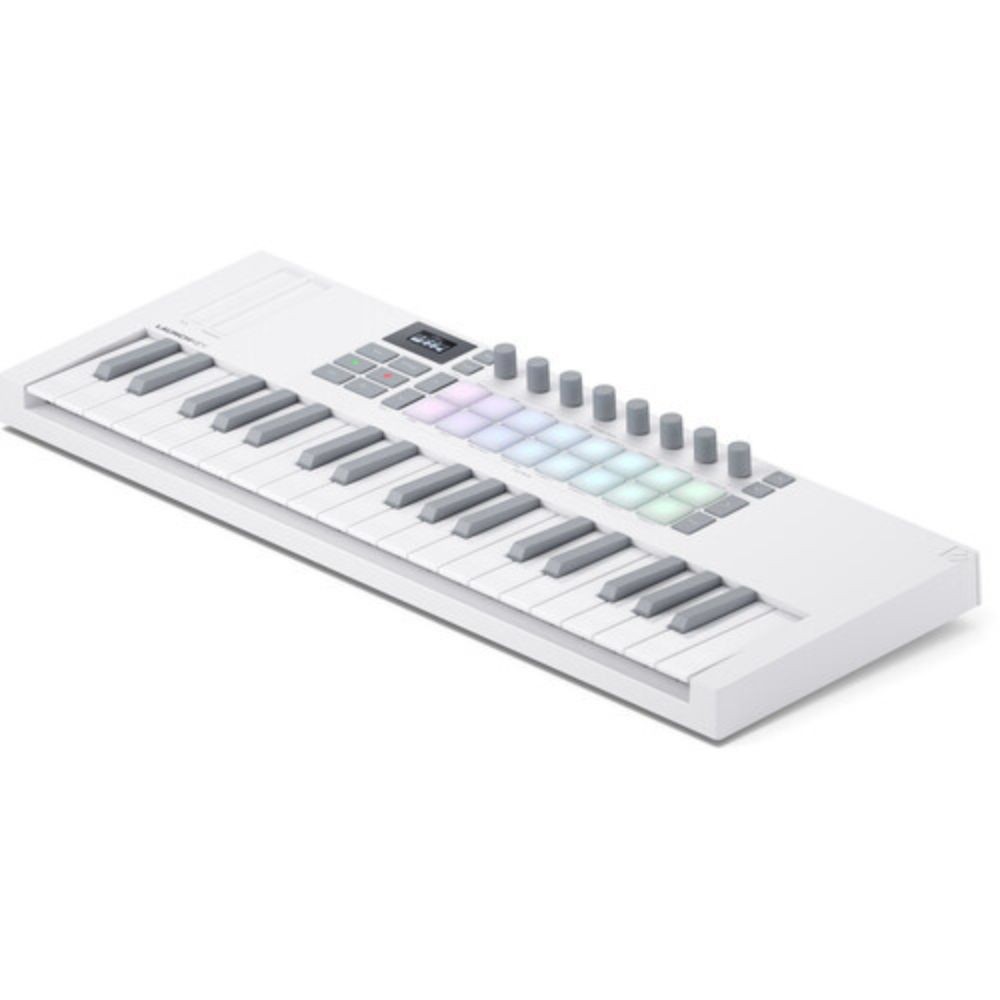 Novation Launchkey Mini 37 MK4 USB MIDI Keyboard Controller(White, 37 Mini Keys)
