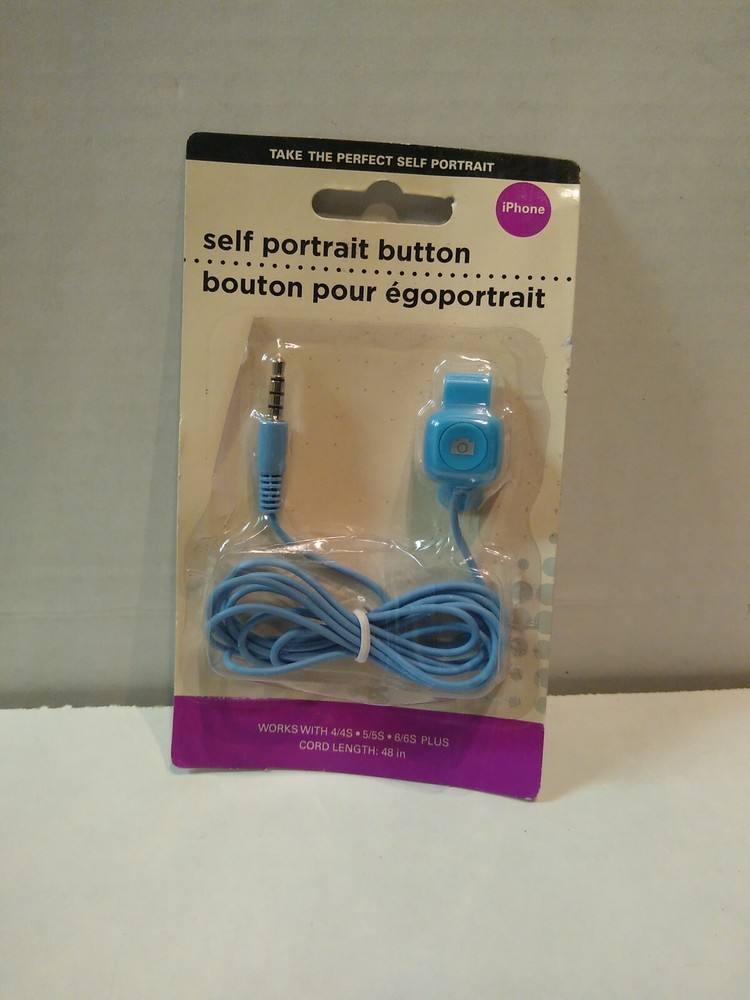 Cellphone self portrait button makes selfies easy blue iPhone & Android