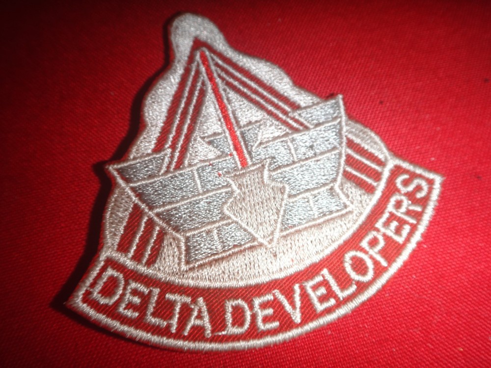 US 34th Engineer Battalion (Construction) DELTA DEVELOPERS Vietnam War Patch