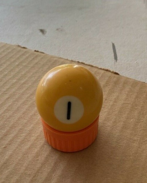 BILLIARD BALL 1 1/2" DIAMETER VINTAGE SHINEY #1 POOL BALL SOLID REPLACEMENT