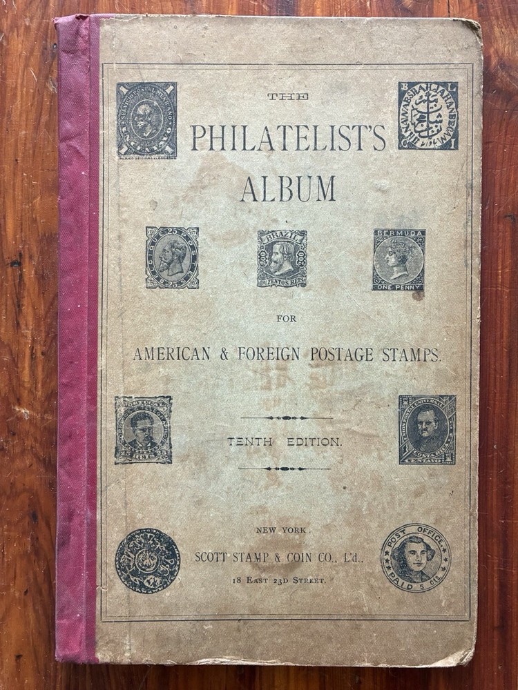 Scott Stamp and Coin Co. Philatelist's Stamp Album 1893 Edition - Empty / Unused
