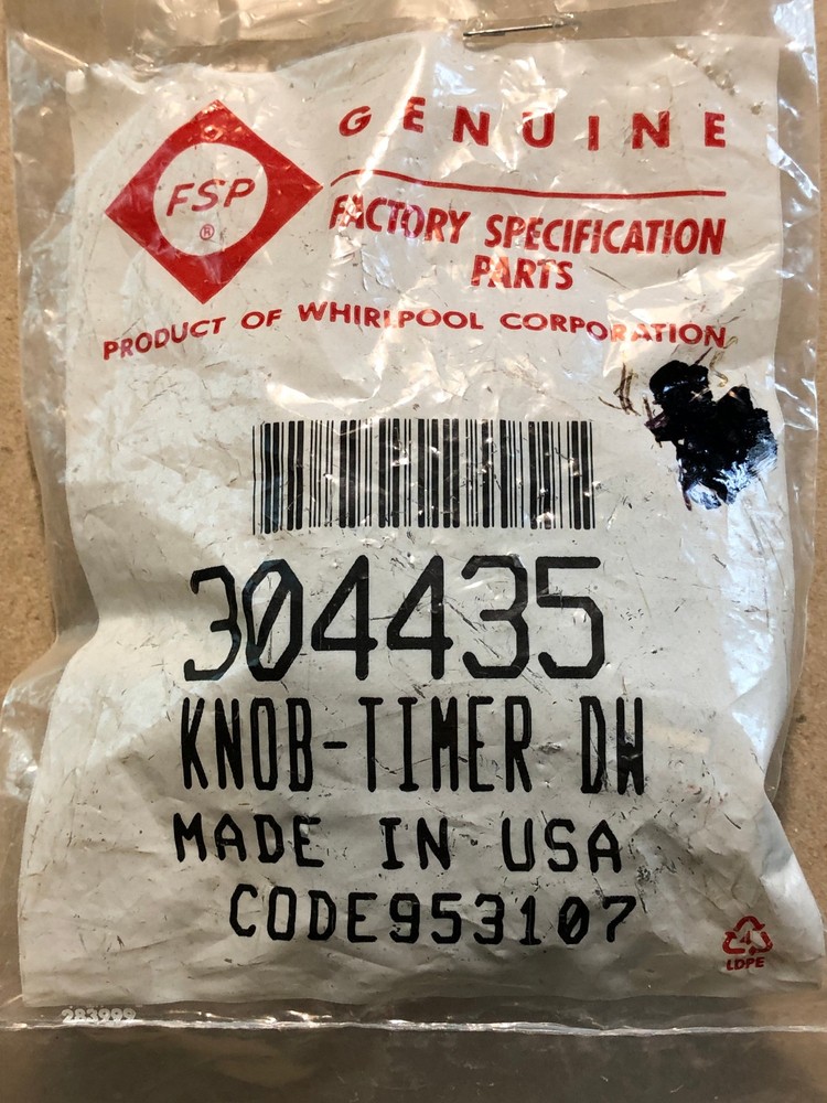 Whirlpool #  304435 Timer Knob - Dishwasher
