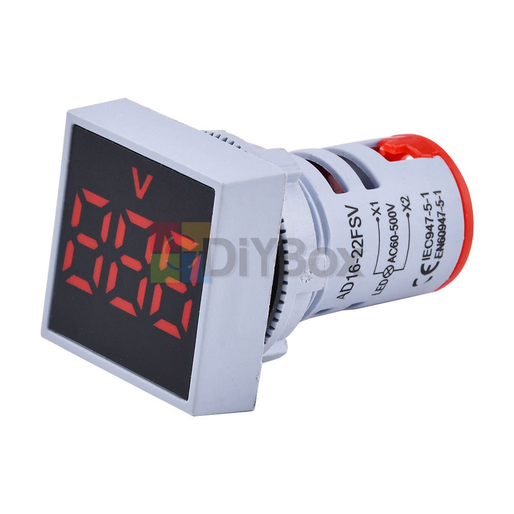 AC 60-500V 22mm LED Light Panel Digital Voltage Volt Meter Display Voltmeter
